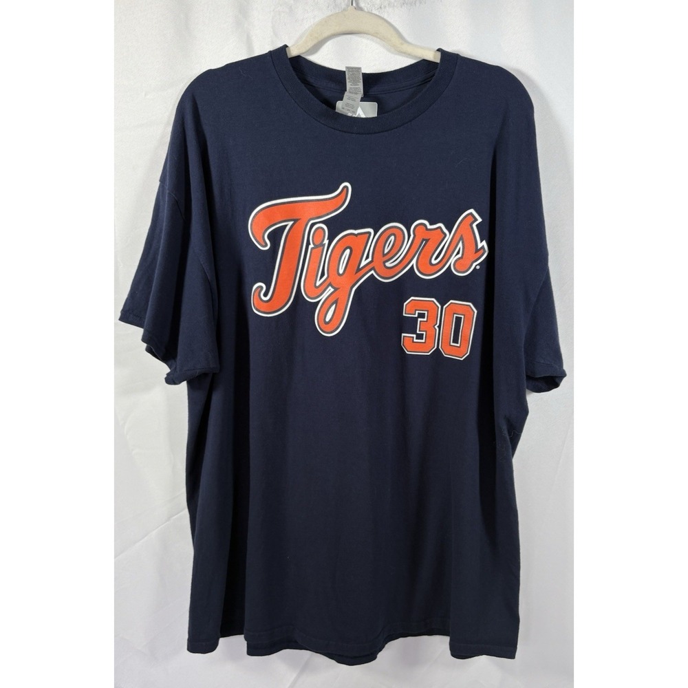 Majestic t Shirt Size 2XL Detroit Tigers #30 pullover short sleeves